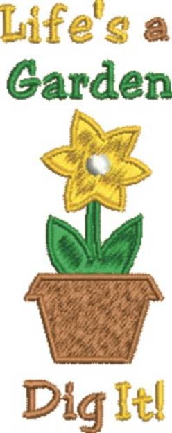 Picture of Potted Flower 1B Machine Embroidery Design