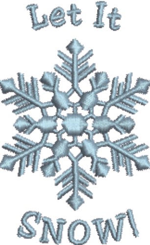 Let It Snowflake Machine Embroidery Design