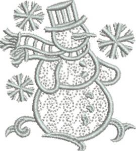 Picture of Snowman Snowflakes Machine Embroidery Design