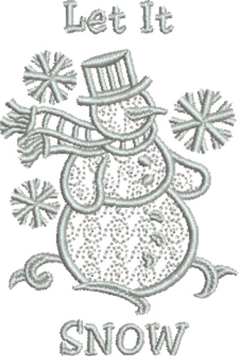 Let It Snowman Machine Embroidery Design