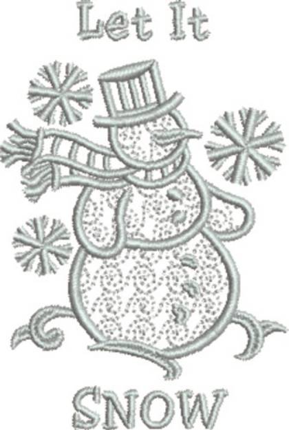 Picture of Let It Snowman Machine Embroidery Design