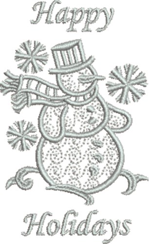 Snowman Holidays Machine Embroidery Design