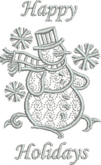 Picture of Snowman Holidays Machine Embroidery Design