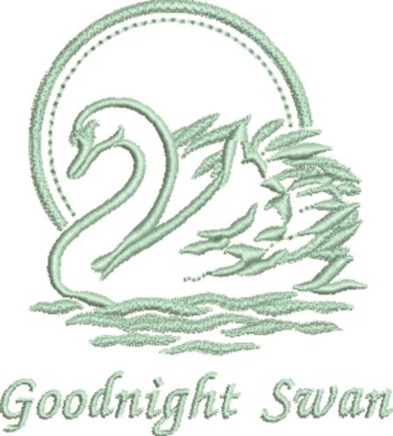 Picture of Goodnight Swan Machine Embroidery Design