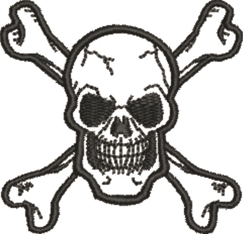 Pirate Warning Machine Embroidery Design