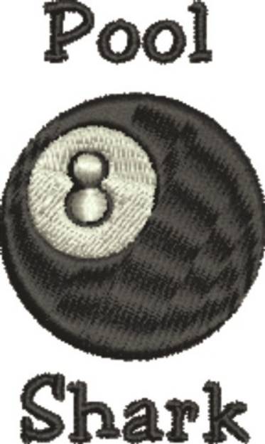 Picture of Pool Shark 8 Ball Machine Embroidery Design
