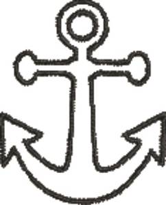 Picture of Anchor Outline Machine Embroidery Design