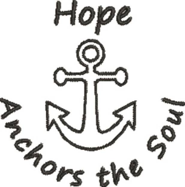 Picture of Hope Anchor Machine Embroidery Design