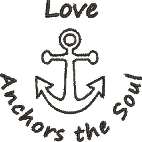 Love Anchor Machine Embroidery Design