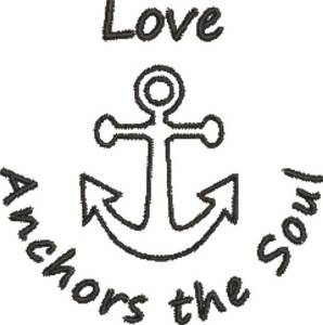 Picture of Love Anchor Machine Embroidery Design