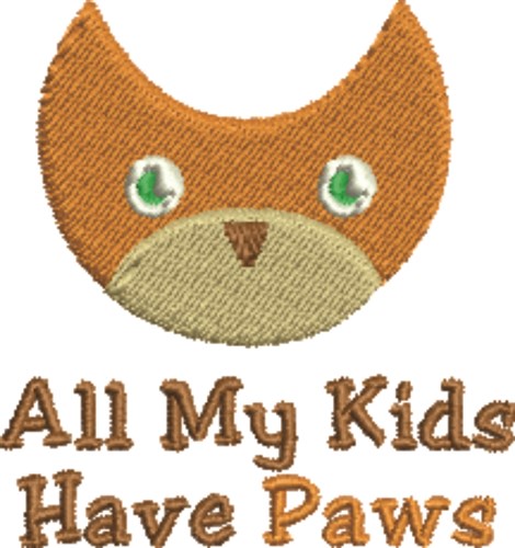 Cat Kids Machine Embroidery Design