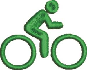 Picture of Cyclist Machine Embroidery Design