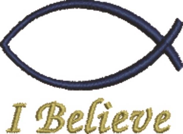 Picture of Christian Ichthys Believe Machine Embroidery Design