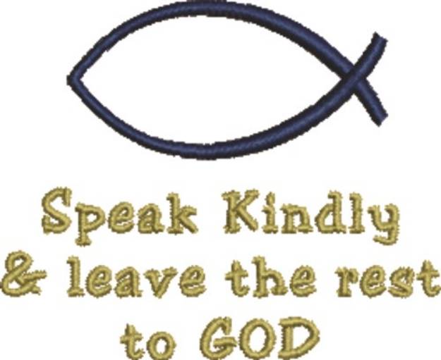 Picture of Ichthys Speak Kindly Machine Embroidery Design