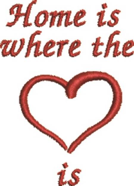 Picture of Home Heart Machine Embroidery Design