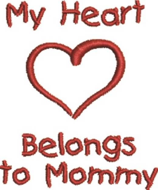 Picture of Mommy Heart Machine Embroidery Design