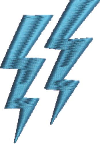 Lightning Bolt Pair Machine Embroidery Design