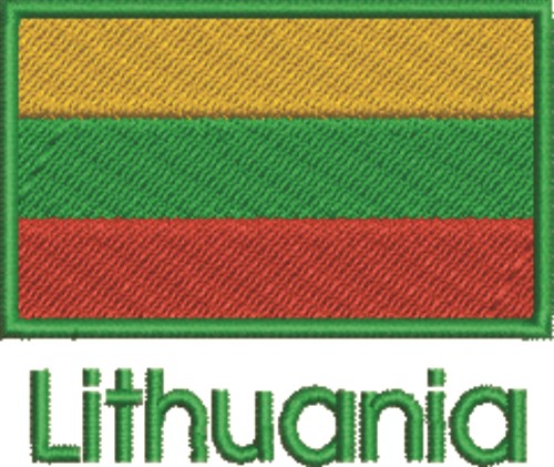 Lithuania Flag Machine Embroidery Design