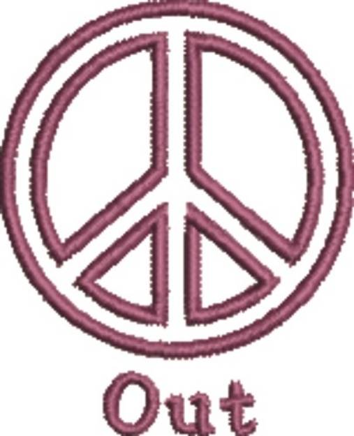 Picture of Peace Out Machine Embroidery Design