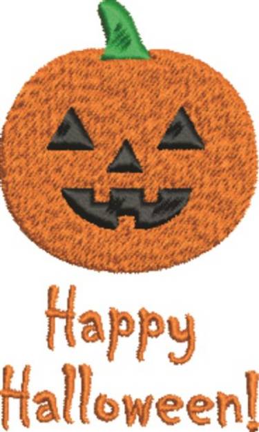 Picture of Happy Halloween Pumpkin Machine Embroidery Design