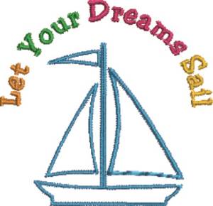 Picture of Sailboat Dreams Machine Embroidery Design