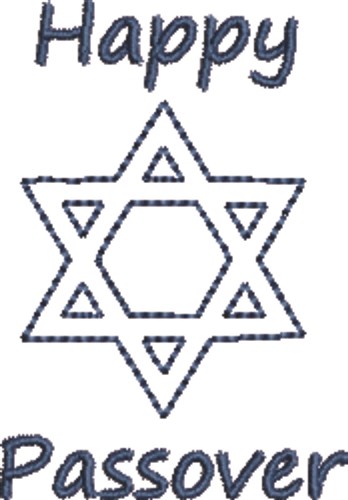 Star of David Passover Machine Embroidery Design
