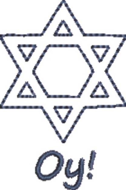 Picture of Star of David Oy Machine Embroidery Design