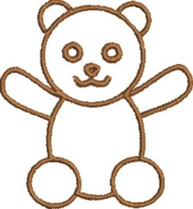 Picture of Teddy Bear Outline Machine Embroidery Design