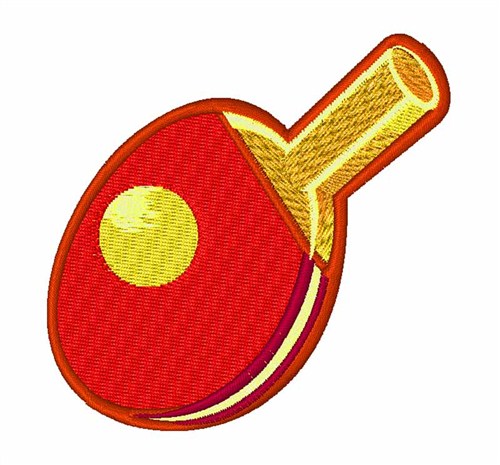Ping Pong Paddle Machine Embroidery Design