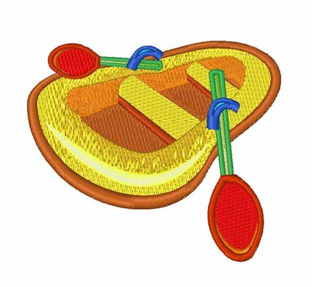 Picture of Paddle Raft Boat Machine Embroidery Design