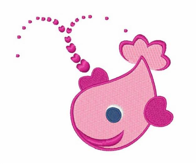 Picture of Pink Whale Machine Embroidery Design