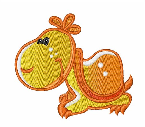 Baby Orange Turtle Machine Embroidery Design