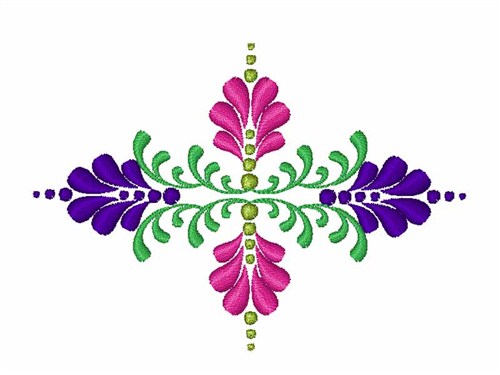 Floral Cross Machine Embroidery Design