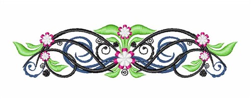 Floral Border Machine Embroidery Design