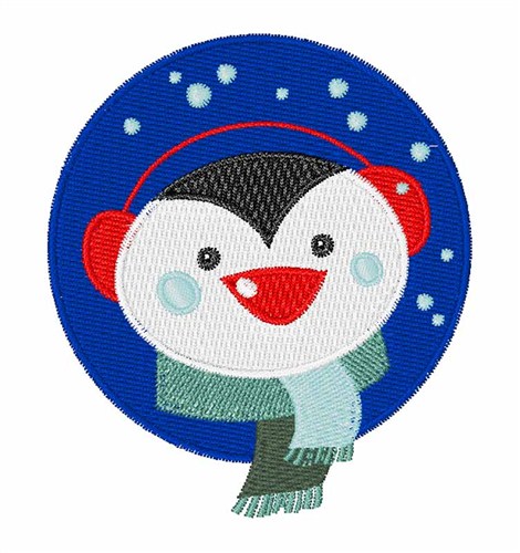 Christmas Penguin  Machine Embroidery Design