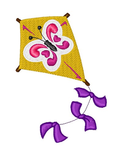 Butterfly Kite  Machine Embroidery Design