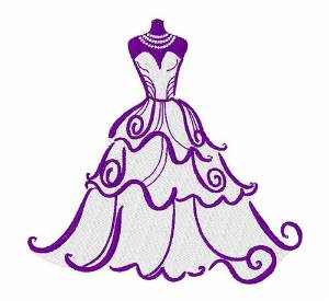 Picture of Wedding Dress Machine Embroidery Design