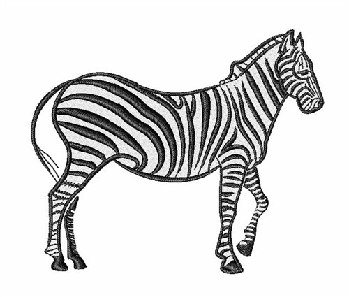 Zebra Machine Embroidery Design