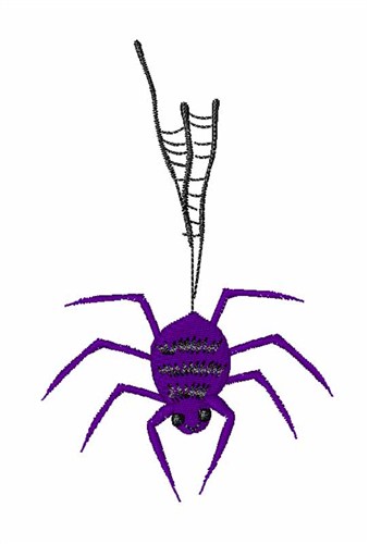 Purple Spider Machine Embroidery Design