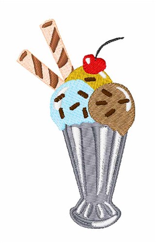 Ice Cream Milkshake Machine Embroidery Design