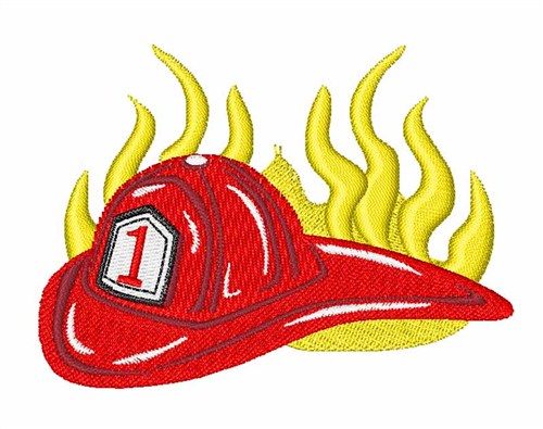 Firefighter Hat Machine Embroidery Design
