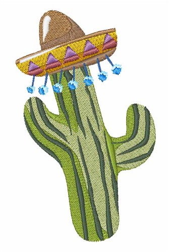 Cactus & Sombrero Machine Embroidery Design