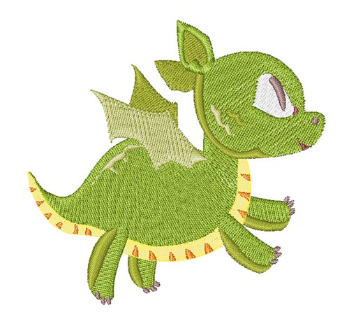 Green Dragon Machine Embroidery Design