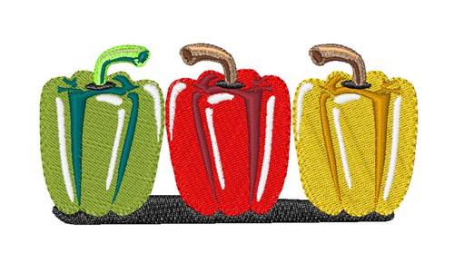 Bell Peppers Machine Embroidery Design