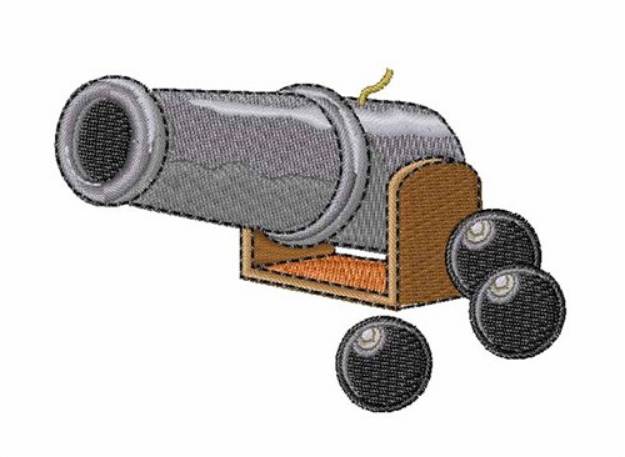 Picture of Cannon & Balls Machine Embroidery Design