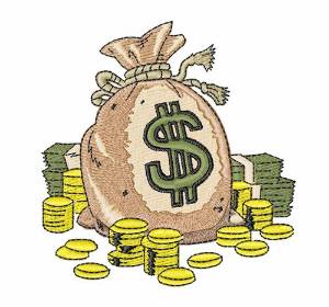 Picture of Money Bag Machine Embroidery Design