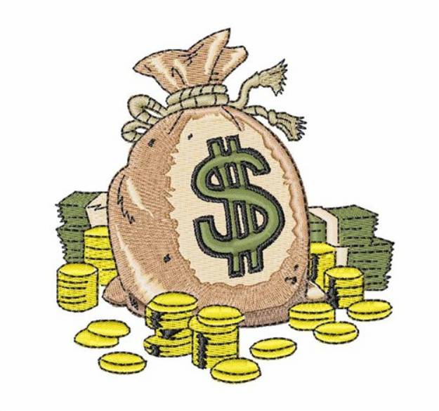 Picture of Money Bag Machine Embroidery Design