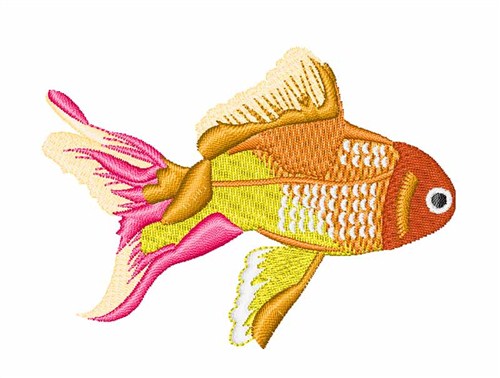 Orange Fish Machine Embroidery Design