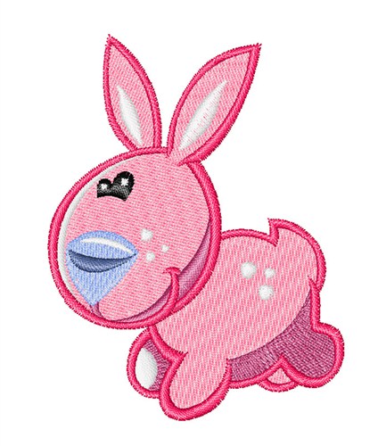 Pink Bunny Machine Embroidery Design