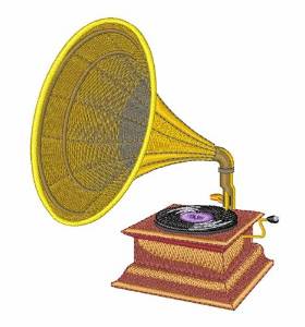 Picture of Record Player Machine Embroidery Design